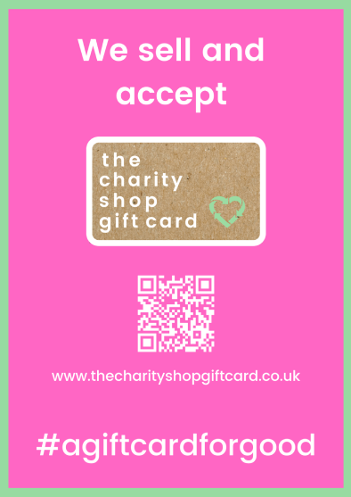 The Charity Shop Gift Card coloured poster design