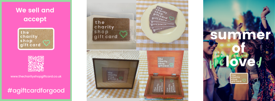 Ideas for instore promotion of The Charity Shop Gift Card